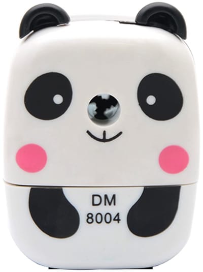 Allecto - Handmatige puntenslijper - Schattig panda-motief - Voor kinderen - Energiebesparend - Ideaal voor klaslokaal en kantoor