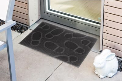 Doormat Pin Mat Black Natural rubber 60 x 40 cm
