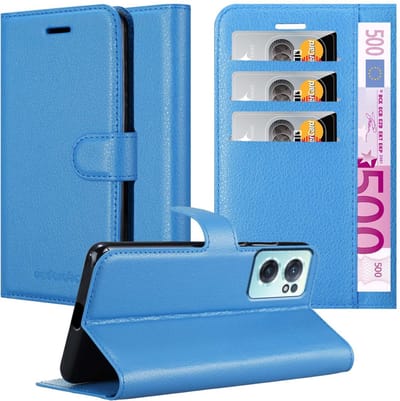 Cadorabo Hoesje geschikt voor OnePlus Nord CE 2 5G in PASTEL BLAUW - Beschermhoes met magnetische sluiting, standfunctie en kaartvakje Book Case Cover Etui