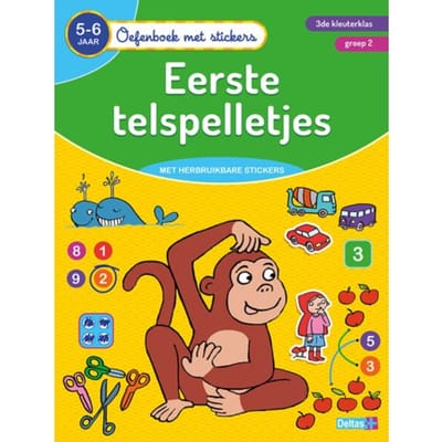 Oefenboek met stickers - Eerste telspelletjes (5-6 j.) Educatieve boeken (spelletjes en raadsels)