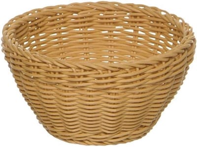 Ronde Handgeweven Mand voor Brood en Fruit - Ø 29 cm, Licht Beige