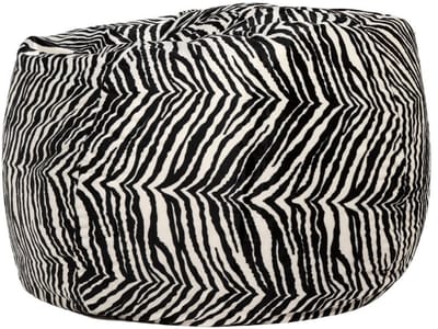 Sit On It Zitzak - Zitzak - Loungekussen - Zwart en Wit - Duurzaam Polyurethaan - Zebraprint Design