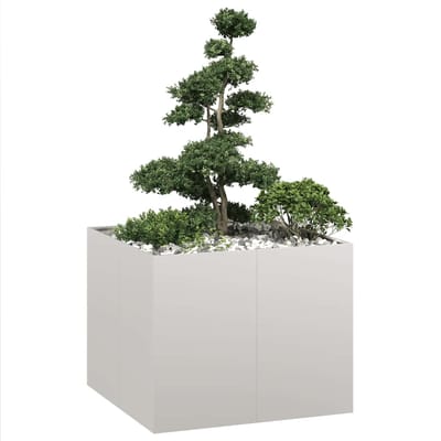 vidaXL Plantenbak 100x100x80 cm roestvrij staal