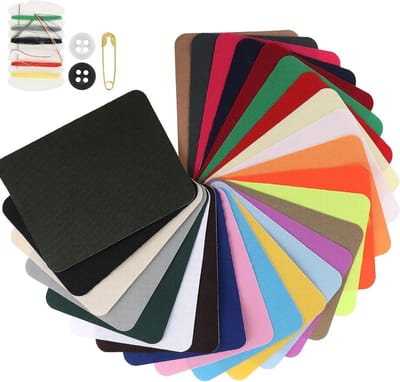 Stof Reparatiesets - Opstrijkbare Patches - Kleding Decoratie - 29 Delige Set - 125 x 95 cm - Veelkleurig