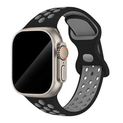Ademende Horlogeband geschikt voor Apple Watch 42/44/45/49 mm - Stijlvolle en Comfortabele Siliconen Band voor Series 9, 8, SE, 7, 6, 5 en Ultra