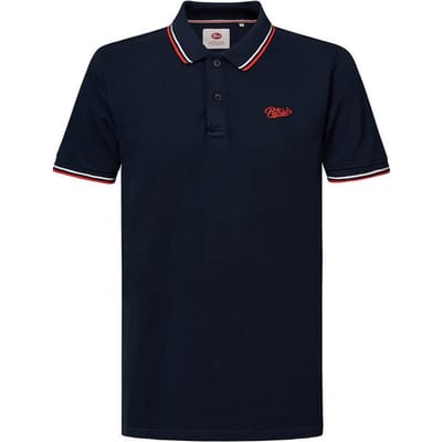 Petrol Industries - Maat M - Heren Klassieke Polo - Blauw