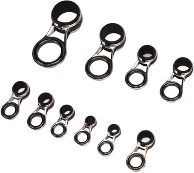 Dailygoods - Hengelgeleiders Set Keramische Hengel Geleideringen Hengel Tip Reparatieset Hengelgeleider Oogje Reparatieset 10 Stks Kunstaas Hengel Geleideringen 5 Maten Keramisch Roestvrij