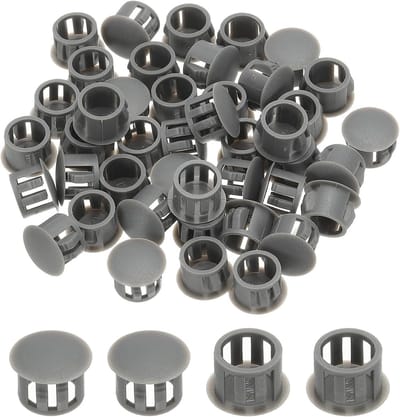 Plastic Gatpluggen - Afdekkers Schroefgaten - Meubels Afwerken - Verdikd Nylon Materiaal - 12mm Gatdiameter - Grijs