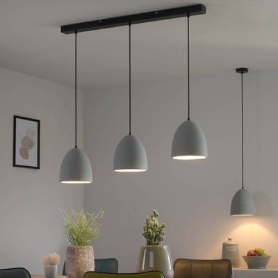 Paul Neuhaus hanglamp Eton, 3-lamps, 100 cm, beton, G9