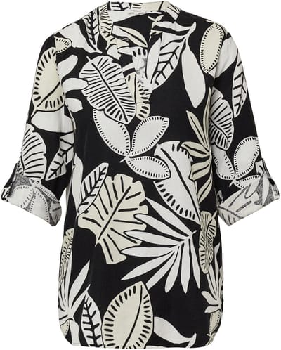 Blouse tuniek in gemengde linnen met 3/4 mouwen vrouw s.Oliver