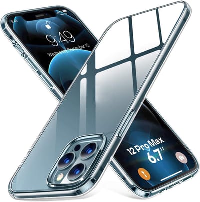 Siliconen Telefoonhoesje - Geschikt voor iPhone 12 Pro Max - Hoesje - Back Cover - Transparant