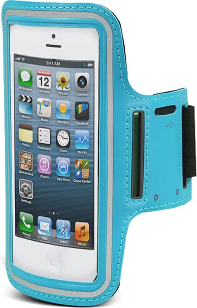 Maclean - Hoes voor schoudertelefoon - Blauw 4,8"