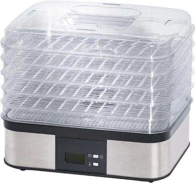 Thuys – Droogmachine – 5 BPA – Vrije Transparante Opzetstukken – Temperatuurregeling 40 – 70°C – Tijdregeling 1