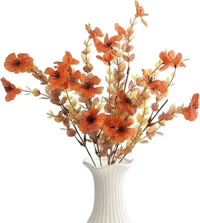 Droogbloemen Decoratie - Kunstbloemen Versiering - Buiten Ruimtes Aankleden - Onderhoudsvrij Weerbestendig - 31x16 cm - Stijl C