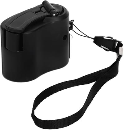 Allecto - Draagbare handslinger-oplader - USB-oplader - Ideaal voor buitenactiviteiten - Zwart - Noodoplader - Voor kamperen en wandelen - Compact ...