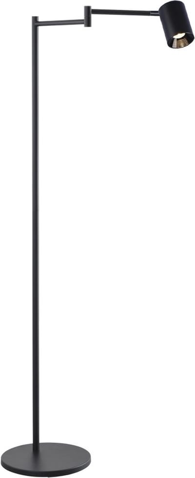 Freelight Vloerlamp Picchio Zwart Zwenkarm LED 5.4 Watt incl. Touchdimmer