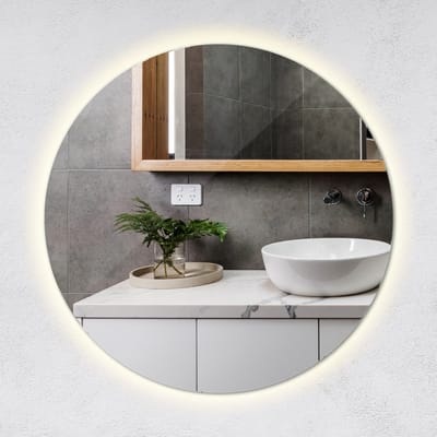 Tulup LED Spiegel - Spiegel LED Rond - 40 cm x 40 cm - Spiegel LED Rond - LED-spiegel voor Slaapkamer - Neutraal Wit 4000K - Verlichte Spiegel - Moderne LED Wandspiegel