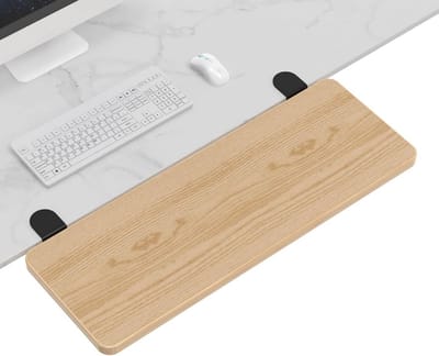 OUGIC Ergonomics Bureau Extensie 55x24 cm - Inklapbare Toetsenbordlegging, Klembevestiging zonder Boren, Armleuningen voor Meer Werkruimte