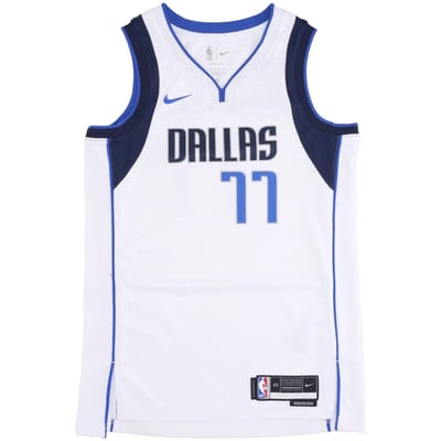 Basketbaltanktop voor heren Nba Dri-fit Swingman Jersey Association 2022/23 No 77 Luka Doncic Dalmav Wit