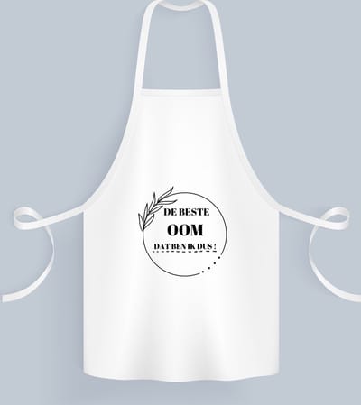 Akyol - de beste oom dat ben ik dus Keukenschort - Oom - de beste oom - liefste oom - verjaardag - cadeau - kado - bedankje - geschenk - 82 bij 71 cm