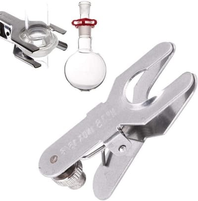 Roestvrij stalen keck clip metaal laboratorium klem Prise clip glazen bol klem laboratorium gereedschap kogelgewricht glaswaren clip (18#) - Laboratorium - Apparatuur - Klemmen - Roestvrij staal - Gereedschap - Geschikt voor 18# - Zilverkleurig.