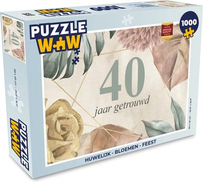 Puzzel Trouwdag - Quotes - 40 jaar getrouwd - Spreuken - Legpuzzel - Puzzel 1000 stukjes volwassenen