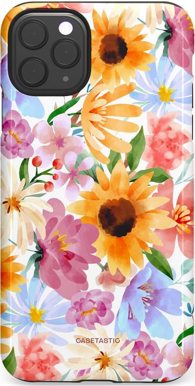 Casetastic Hoesje Geschikt voor Apple iPhone 11 Pro Max - Stijlvolle Beschermende Duo-layer Case - Aquarel fantasie
