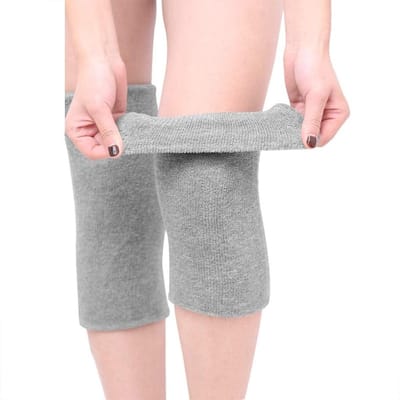 Kniebrace Ondersteuning - Kniebeschermers - Sport Bescherming - Ergonomisch Ontwerp - One Size - Grijs