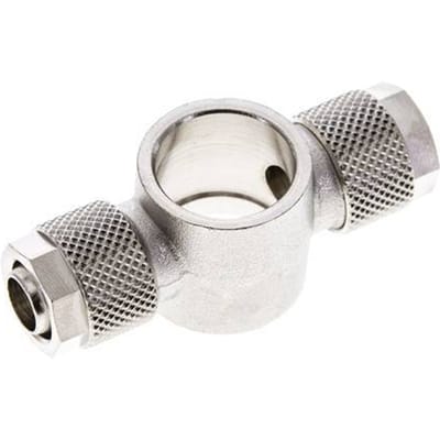 10x8 & G3/8'' Vernikkeld Messing Banjo T-Opsteekkoppeling