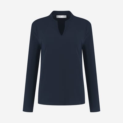 Andrea top LS technical jersey | Blue - Blue / XXS