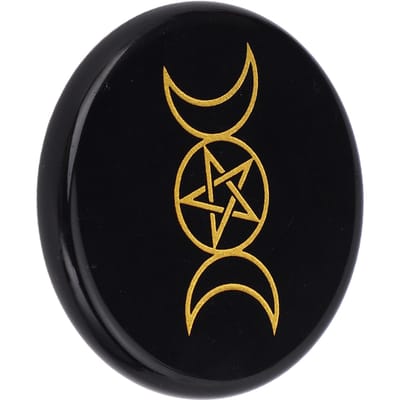Zwarte Obsidiaan Multifunctionele Zak Obsidiaan Kristal Polijsten Handsteen voor Huis en Kantoor