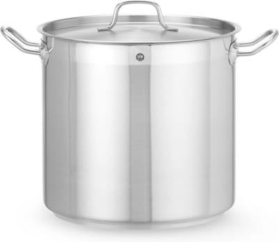 HENDI Hoge kookpan met deksel – 16L – inductiegeschikt – koelblijvende handgrepen – roestvrij staal