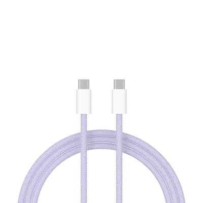 ShieldCase USB-C naar USB-C kabel geschikt voor Apple iPhone 15 & iPhone 16 Series / Samsung oplader geschikt voor snellader & Datasynchronisatie - 1 Meter USB-C oplaadkabel - Stevig gevlochten nylon materiaal (paars)