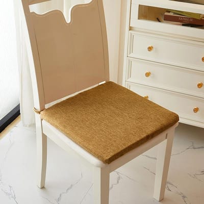 Coussin de chaise épais en coton et lin pour la maison, coussin de siège éponge, housse antidérapante pour chaise de table à manger 40 × 40cm