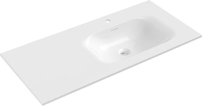 Mexen Vela inbouwwastafel rechts 101 x 46,5 cm, glanzend wit - 25231000P