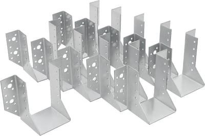 Balkverbinders Set - Houtverbinders Bevestigers - Houten Constructies Bouwen - Verzinkt Plaatstaal - 80 mm - Zilver