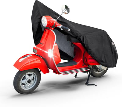 Walser Premium Motorzeil S - Vespa-zeil gemaakt van robuust PVC - Motorfietsgarage waterdicht - 185x90x110 cm zwart