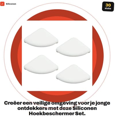 Dailygoods- Hoekbeschermer Zacht - 30 Stuks - Transparant Wit - Baby Veiligheidsbescherming - Meubelbescherming - Eenvoudige Installatie - Babyhoekbeschermer