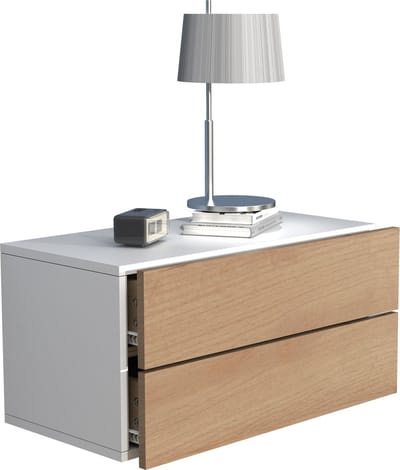 Houten wandlade nachtkastje wandplank lade console nachtkastje Usal L 60 cm