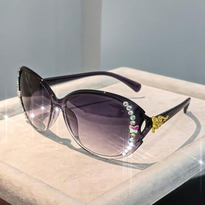Lunettes de Soleil Elliptiques Dernières Lunettes de Soleil Rétro de Designer pour Femme Lunettes pour Femme Élégantes pour la Conduite Lunettes de Soleil Protection UV 400 1PC