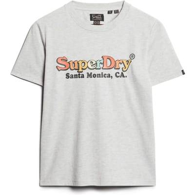 Superdry - Rainbow T-shirt met logo en relaxte pasvorm - Dames - T-shirts