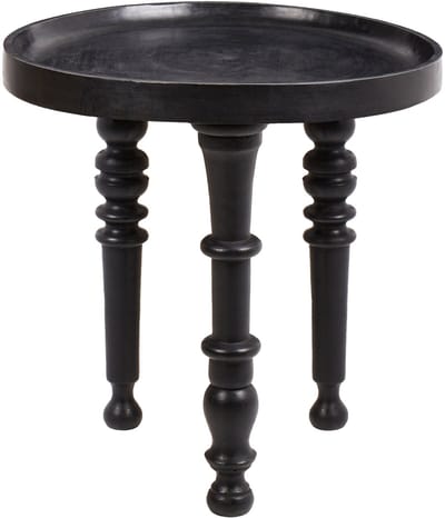 LEETON - Bijzettafel - Zwart - 52 x 52 cm - Mangohout
