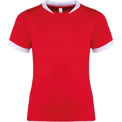 PROACT® Kinder rugbyshirt met korte mouwen PA4028 - Sporty Red - 10/12 years (10/12 ans)