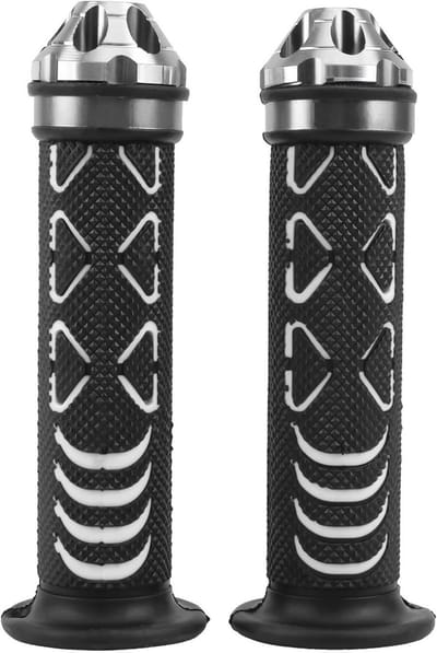 Motor Handvat Grips - Stuurgrepen Anti Slip - Veilig Rijden - Ergonomisch Ontwerp - 22 MM 24 MM - Wit