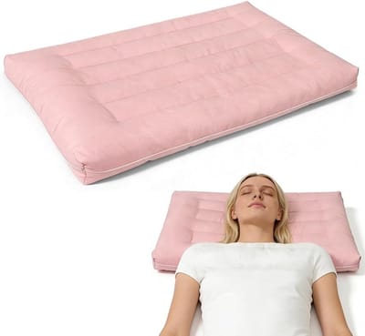 Langwerpig Slaappiloot voor Allergieën, Wasbaar en Hypoallergeen, Zacht en Ademend, 46 x 72 cm (Roze) - Ideaal voor Comfortabel Slapen en Ondersteuning