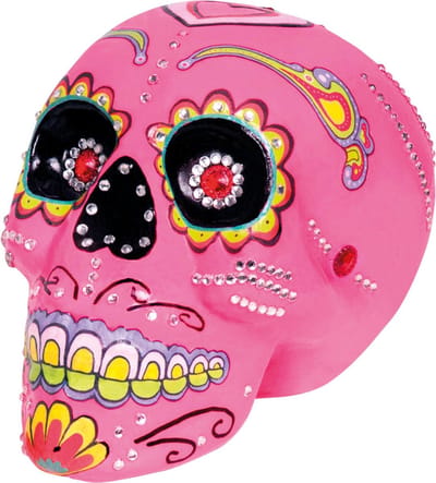Boland - Roze Dia de los Muertos doodskop decoratie - Decoratie > Decoratie beeldjes