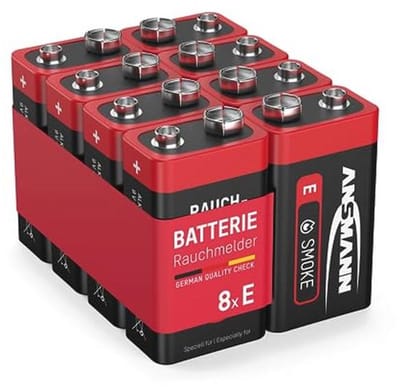 Alkaline 9V blokbatterijen voor rookmelders en alarmsystemen