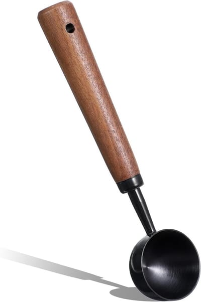 Retro Koffielepel van 15ml met Walnoothouten Handvat, Ideaal voor Koffie, Thee en Keukenaccessoires
