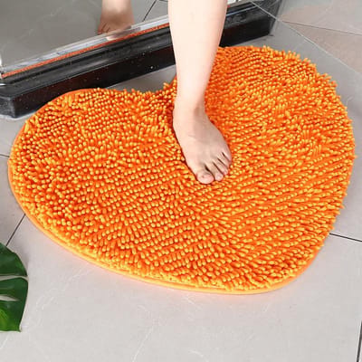 Chenille Hart Badkamer Vloermatten Home Slaapkamer Badkamer Entree Antislip Absorberende Voetmat Luxe Badkamerset gratis verzending 50x60cm
