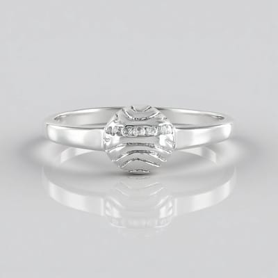 Cavill - Zilveren ring met Cambodjaanse zirkonen - 925 Sterling zilver geplatineerd - 0,08 ct totaal - Elegante ronde slijpsteen ringen